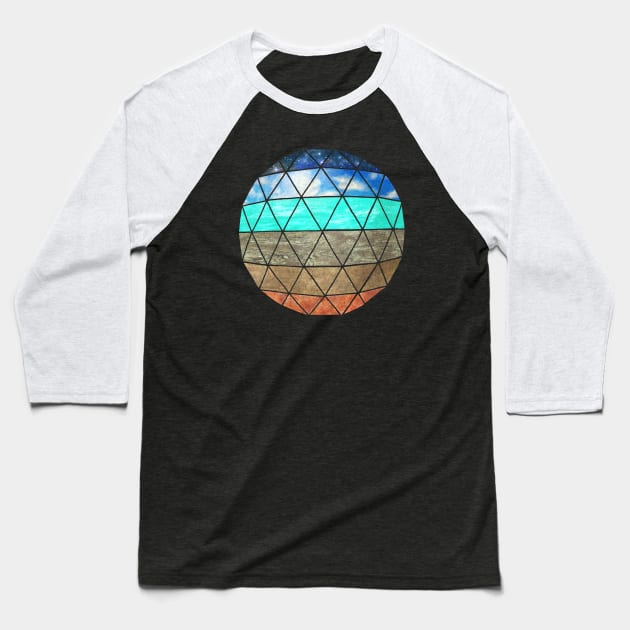 Geodesic 2 Baseball T-Shirt by Terry Fan